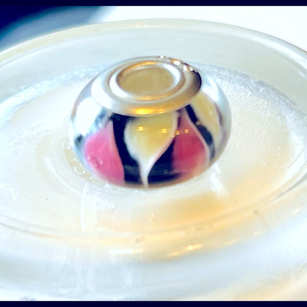 925 STERLING SILVER SOLID CORE MURANO GLASS BEAD